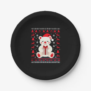 Bear Christmas Christmas (1) Paper Plate