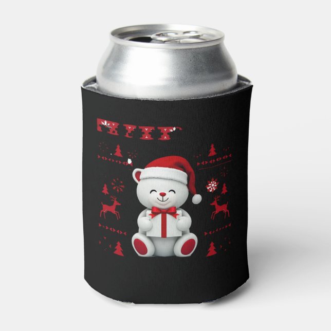 Bear Christmas Christmas (2) Can Cooler (Can Front)