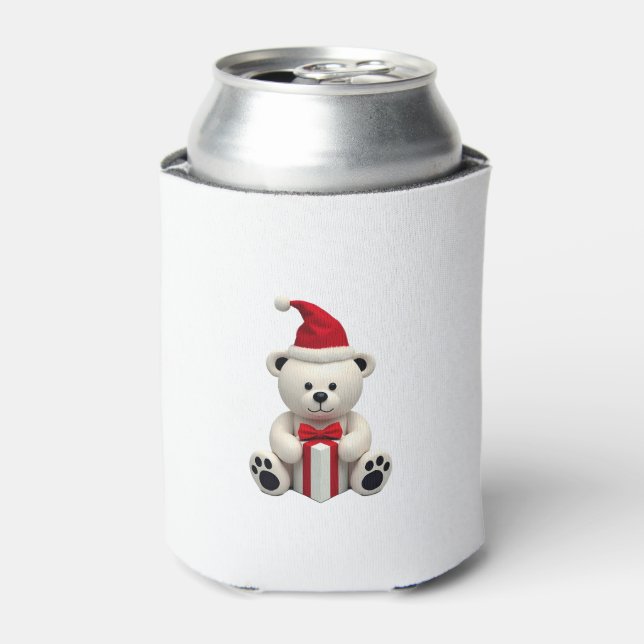 Bear Christmas Christmas (2) Can Cooler (Can Front)