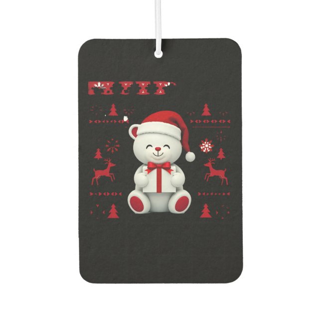 Bear Christmas Christmas (2) Car Air Freshener (Front)