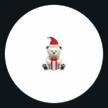 Bear Christmas Christmas (2) Classic Round Sticker<br><div class="desc">Bear Christmas Christmas (2)</div>