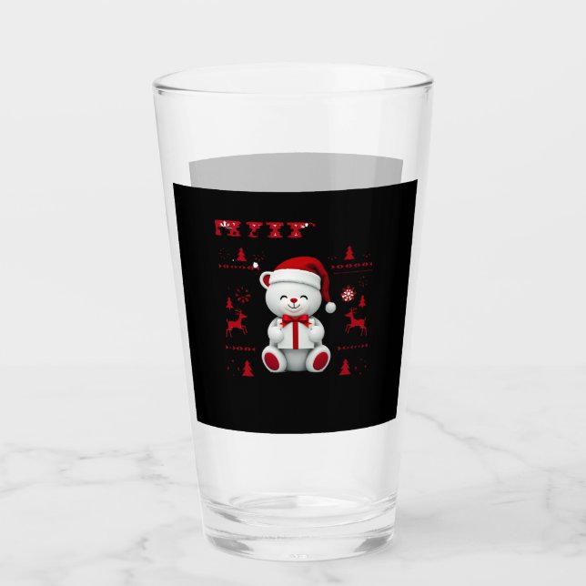 Bear Christmas Christmas (2) Glass (Front)