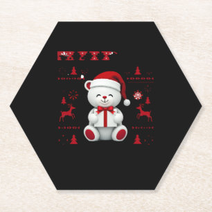 Bear Christmas Christmas (2) Paper Coaster