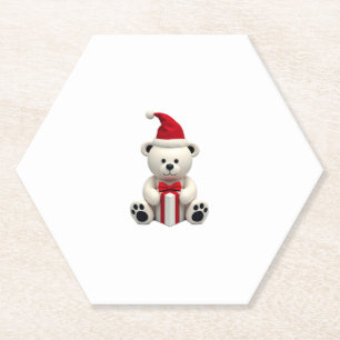 Bear Christmas Christmas (2) Paper Coaster