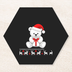 Bear Christmas Christmas (2) Paper Coaster