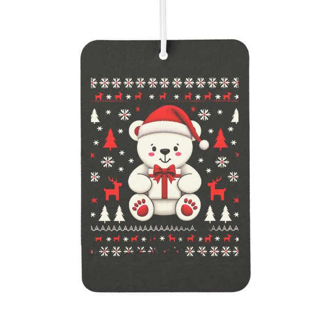 Bear Christmas Christmas (3) Car Air Freshener (Front)