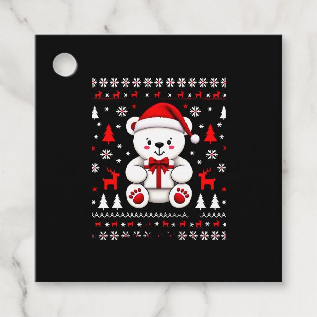 Bear Christmas Christmas (3) Favour Tags (Front)