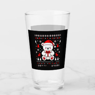 Bear Christmas Christmas (3) Glass