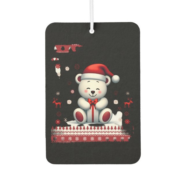 Bear Christmas Christmas (4) Car Air Freshener (Front)