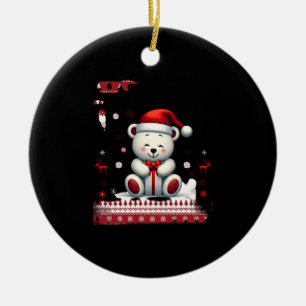 Bear Christmas Christmas (4) Ceramic Tree Decoration