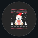 Bear Christmas Christmas (4) Classic Round Sticker<br><div class="desc">Bear Christmas Christmas (4)</div>