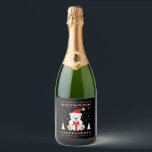 Bear Christmas Christmas (4) Sparkling Wine Label<br><div class="desc">Bear Christmas Christmas (4)</div>