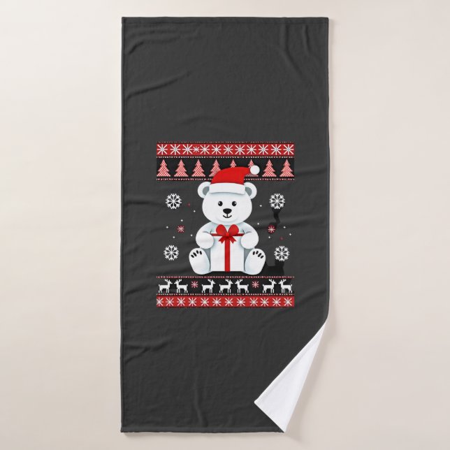 Bear Christmas Christmas (5) Bath Towel (Bath Towel)