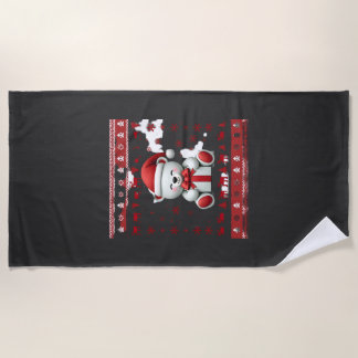 Bear Christmas Christmas (5) Beach Towel
