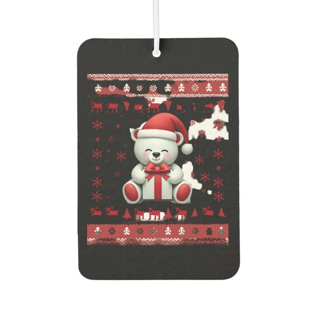 Bear Christmas Christmas (5) Car Air Freshener (Front)