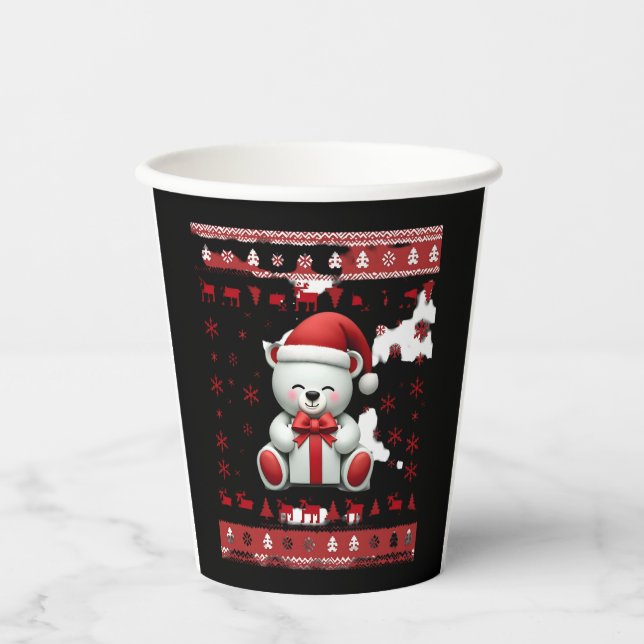 Bear Christmas Christmas (5) Paper Cups (Front)