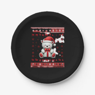 Bear Christmas Christmas (5) Paper Plate