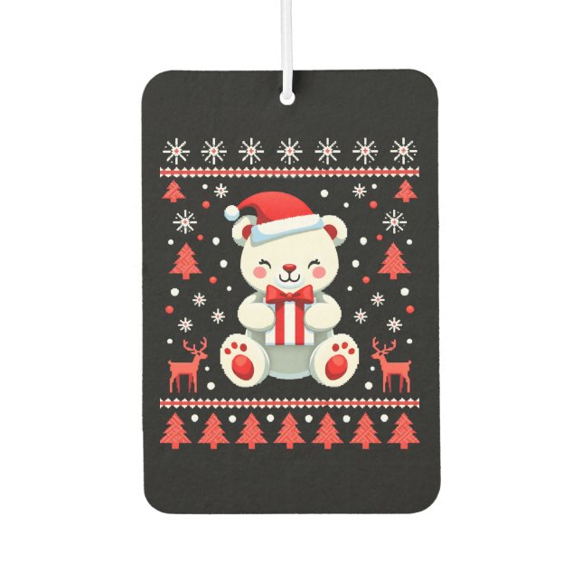 Bear Christmas Christmas (6) Car Air Freshener (Front)