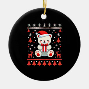 Bear Christmas Christmas (6) Ceramic Tree Decoration