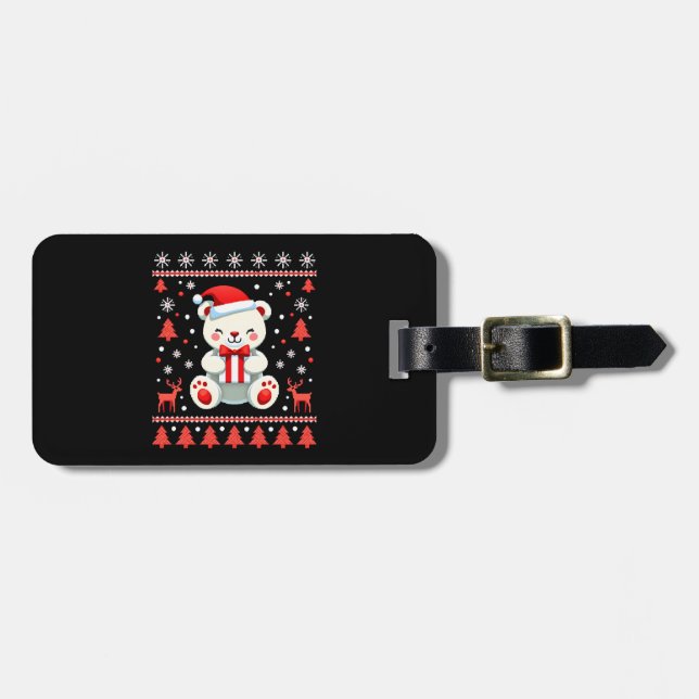 Bear Christmas Christmas (6) Luggage Tag (Front Horizontal)