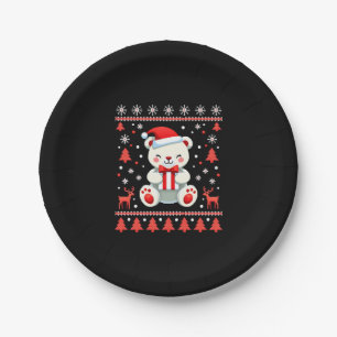 Bear Christmas Christmas (6) Paper Plate