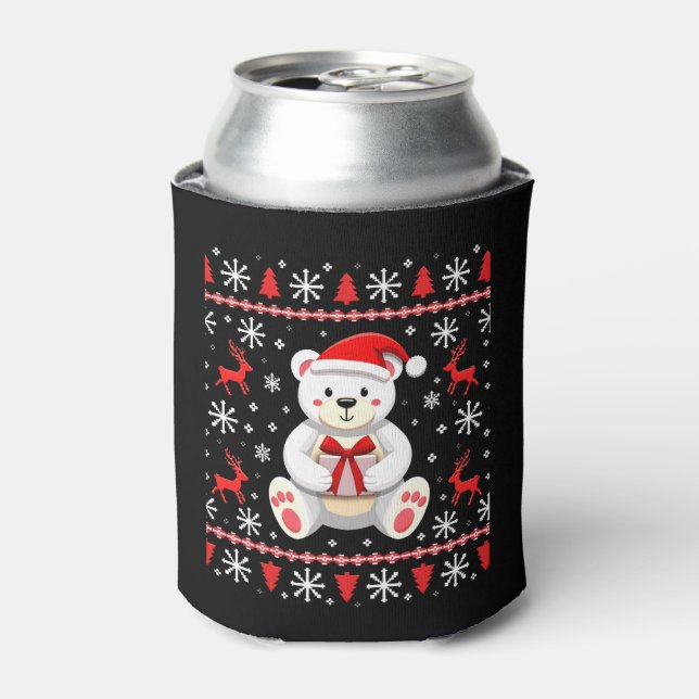 Bear Christmas Christmas Can Cooler (Can Front)