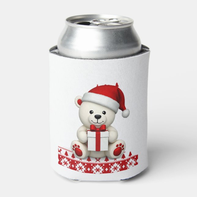 Bear Christmas Christmas Can Cooler (Can Front)