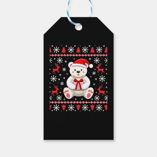 Bear Christmas Christmas Gift Tags (Front)