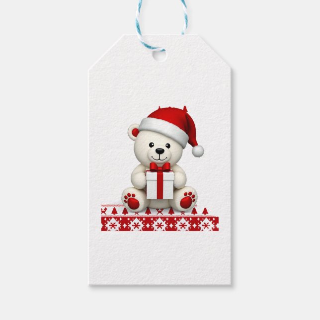 Bear Christmas Christmas Gift Tags (Front)