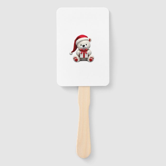 Bear Christmas Christmas Hand Fan (Front)