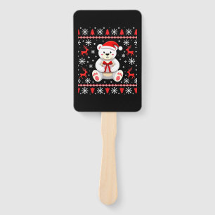Bear Christmas Christmas Hand Fan