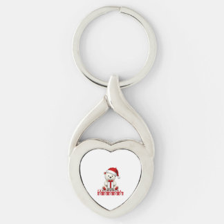 Bear Christmas Christmas Key Ring