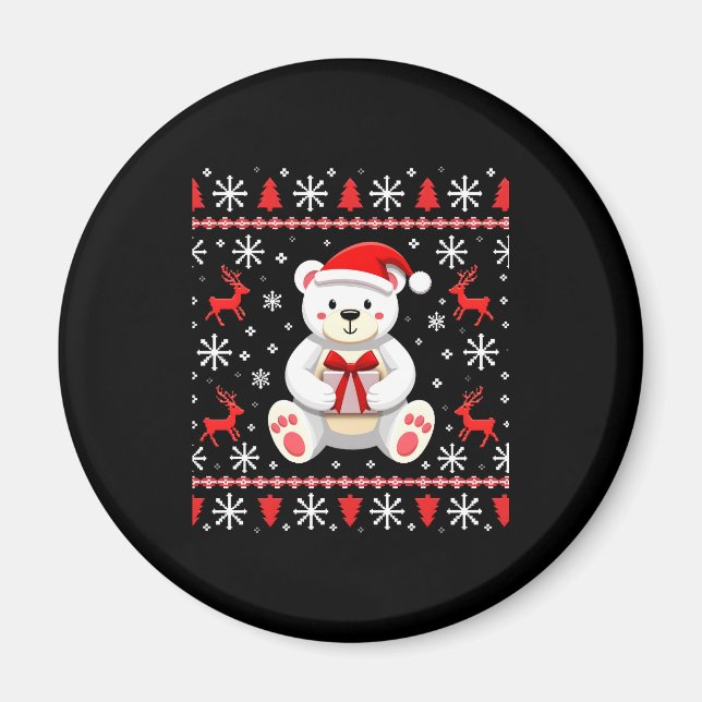 Bear Christmas Christmas Magnet (Front)