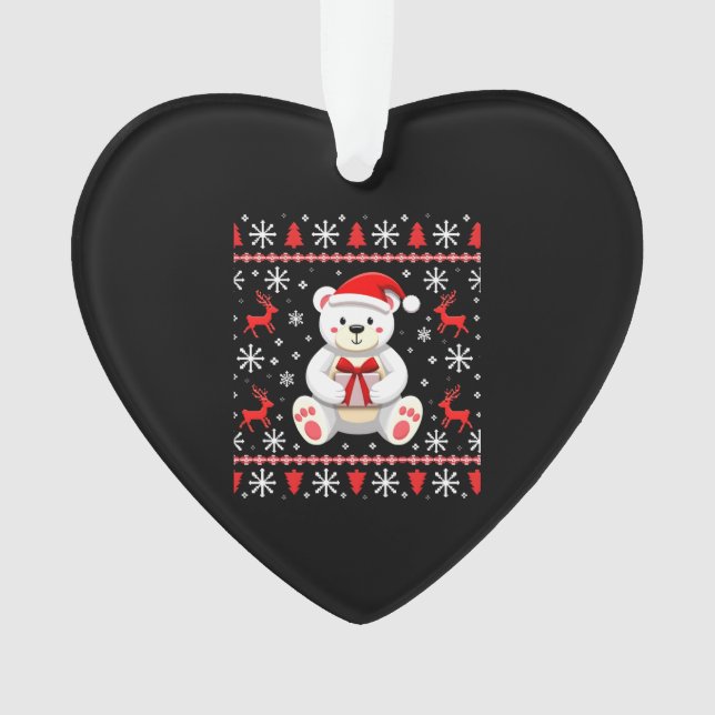 Bear Christmas Christmas Ornament (Front)