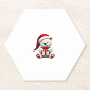 Bear Christmas Christmas Paper Coaster