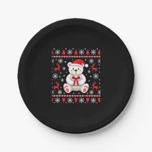 Bear Christmas Christmas Paper Plate