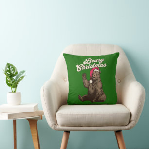 Bear Christmas, Grizzly Bear Cushion
