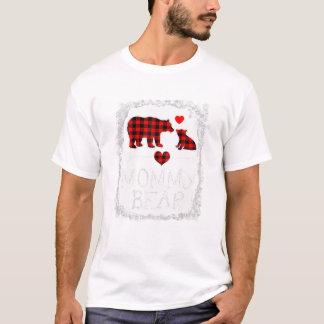 Bear Christmas Pajama Red Plaid T-Shirt