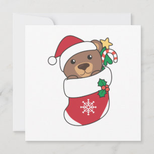Bear Christmas Snow Winter Animals Bears Invitation
