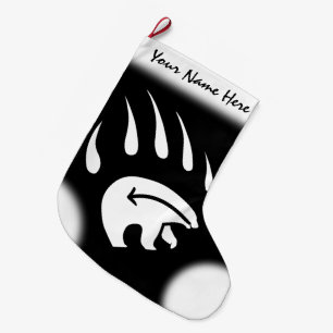 Bear Christmas Stocking Native Bear Claw Stocking