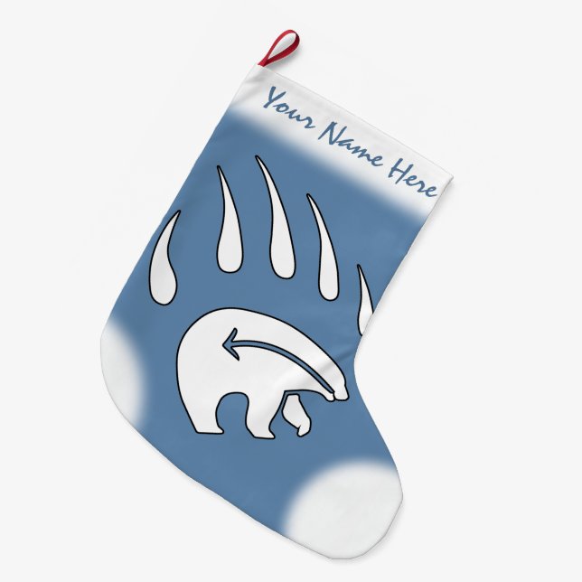 Bear Christmas Stocking Native Bear Claw Stocking (Front (Hanging))