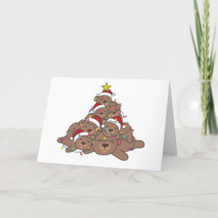 Bear Christmas Tree Funny Animal Christmas Baby Bo Holiday Card