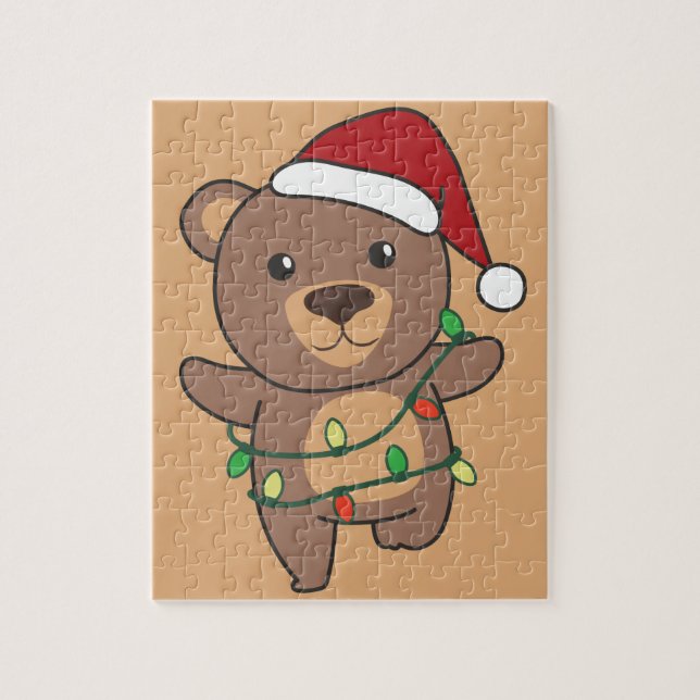 Bear Christmas Winter Animals Bears Jigsaw Puzzle (Vertical)