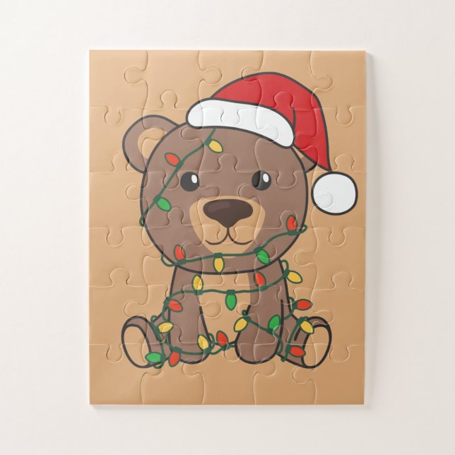 Bear Christmas Winter Animals Bears Jigsaw Puzzle (Vertical)