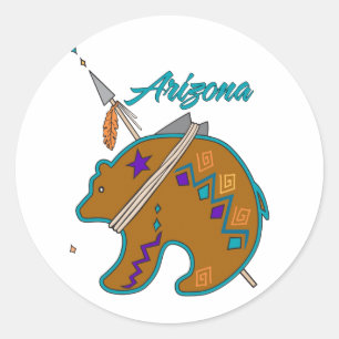 Bear Clan Arrow Classic Round Sticker