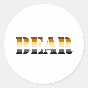 BEAR CLASSIC ROUND STICKER