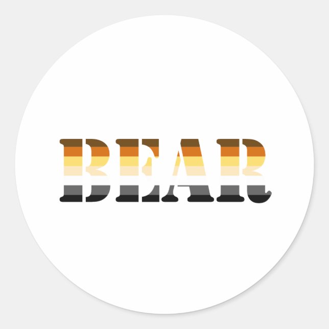 BEAR CLASSIC ROUND STICKER (Front)