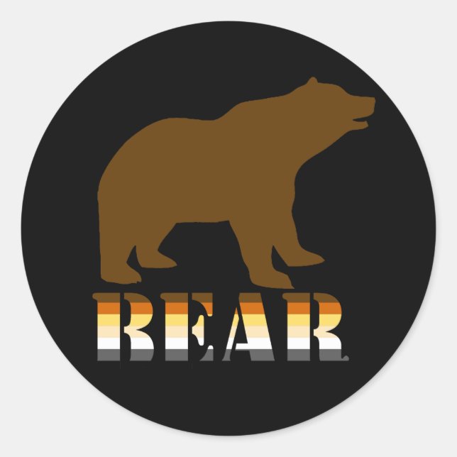 BEAR - CLASSIC ROUND STICKER (Front)