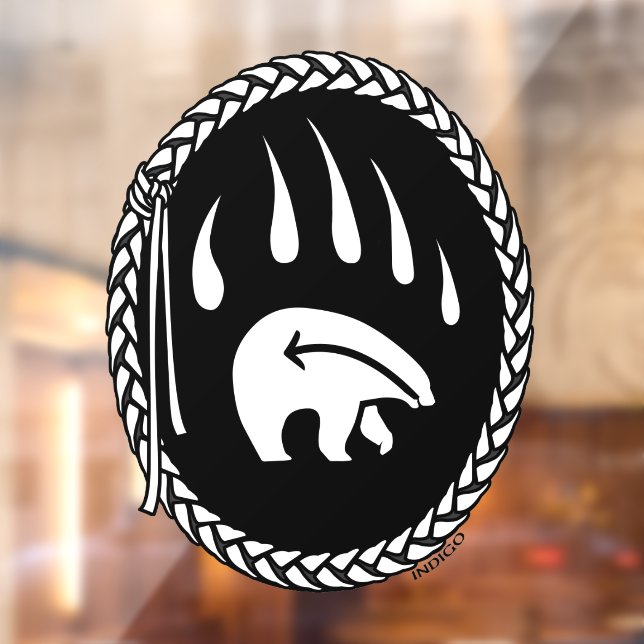Bear Claw Decal Tribal Bear Art Window Cling (Sheet 2)