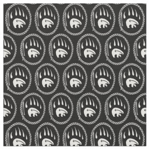 Bear Claw Fabric Tribal Bear Art Fabric